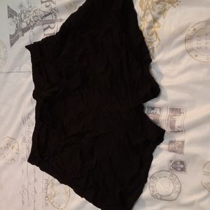 Black summer shorts.